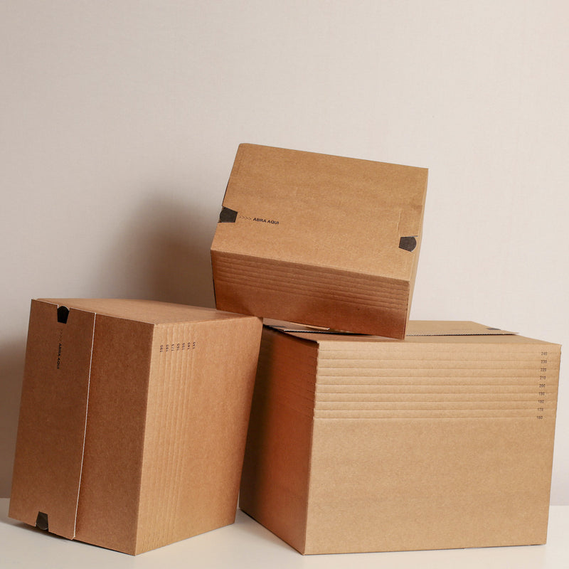 Caixa para Transporte & E-Commerce "Abre Fácil" - Fechamento c/ fita & Zíper de abertura